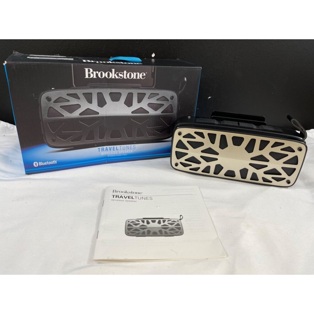 Brookstone Travel Tune Black & Silver Wireless Speaker SKU 6157